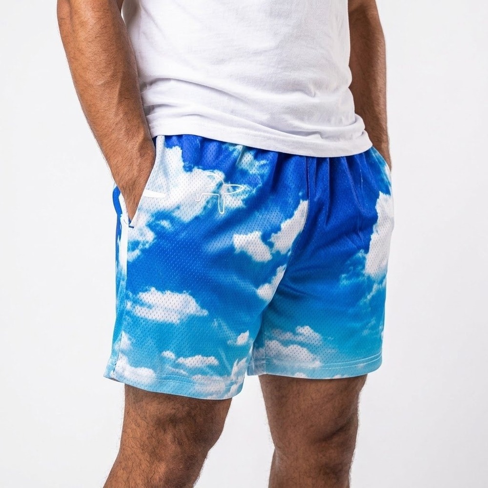 Baseball Lifestyle 101 Dream Chaser Shorts Mens Medium Blue Cloud NWT Mesh 5in